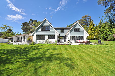 schönes Zuhause, Garten, New England Stil, Landschaftsbau, Gartenarbeit, moderne, sonnig