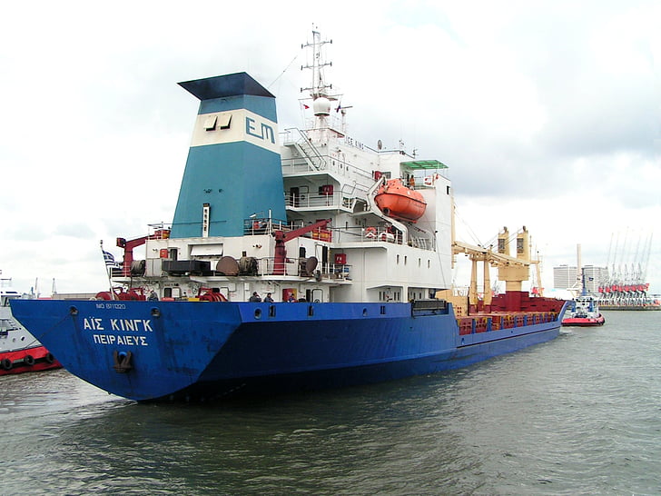 statek, Port, Rotterdam, przemysłowe, obciążenia