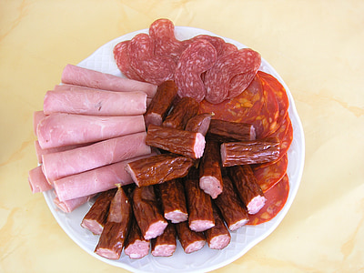 salami, food, ham, meat, sausage, smoked, pork