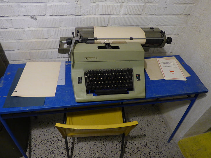 stroj, vytisknout, klíče, písmo, psací stroj, papíru, dopisy