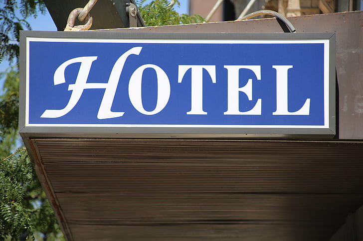 hotel, sign, house