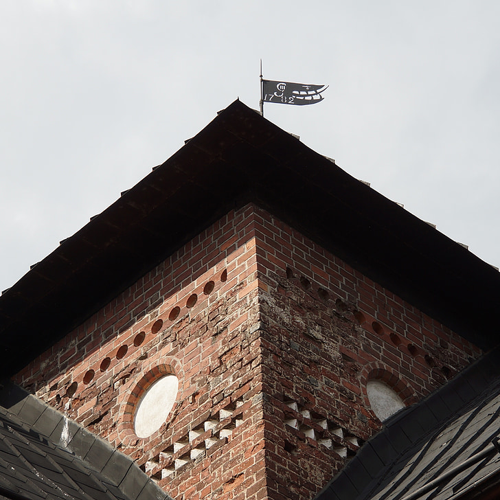finščina, grad, SUOMI grad, stolp, arhitektura, opeke, zastavico