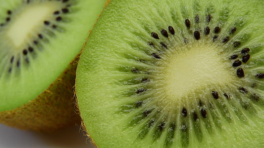 Kiwi, frugt, detaljer, fosteret
