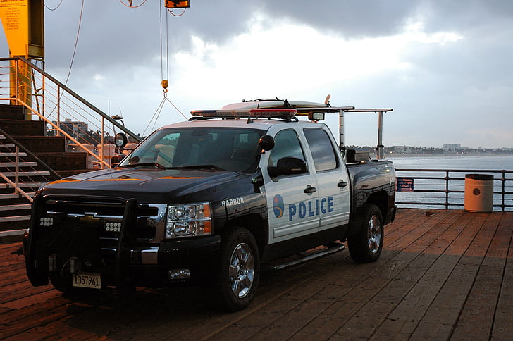 police, ocean, pier, coast, law