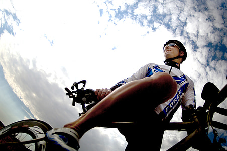 ciclism, ciclist, biciclete, Rider, casca, fitness, drumul