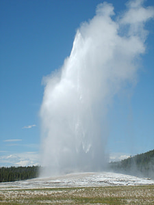 Yellowstone, gejzir, Stari vjerni, erupcija, priroda, na otvorenom, vode
