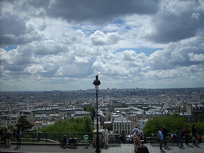 näkymä, vetovoima, Sacré-coeur, Ranska, Pariisi, muistomerkki, arkkitehtuuri