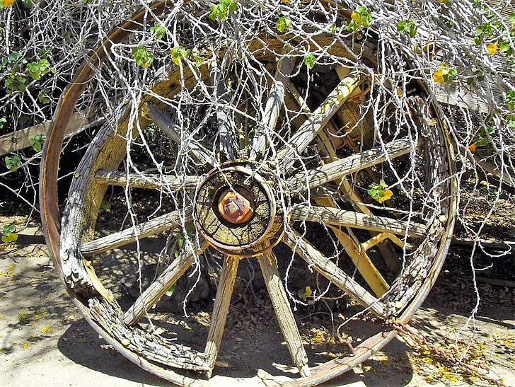 wagon, wheel, old, transportation, wooden, antique, wood