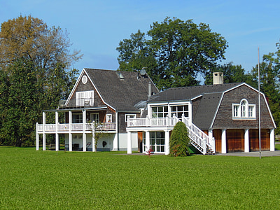 rumah, Lindau, tiga negara sudut, Villa, padang rumput, Bavaria