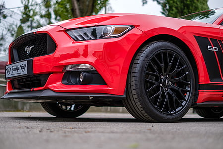 Mustang, gt, raudona, Jungtinės Amerikos Valstijos, automobilių, Auto, transporto