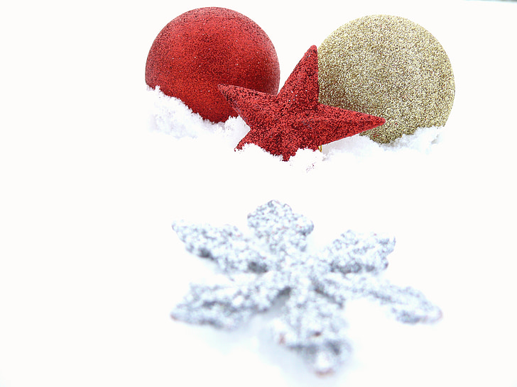 Vánoční, dekorace, sob, sníh, Zimní, den, Box