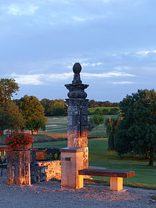 coucher de soleil, Château, patrimoine, France, tour, Pierre
