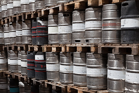 barril, bótes, metall, l'alcohol, contenidor, acer, cervesa