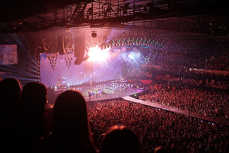 concerts, audience, spectators, lights, stages, contestants, crowds