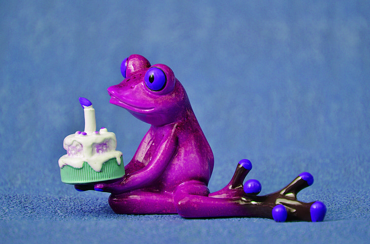 Честит рожден ден, рожден ден, жаба, поздрав, поздравителна картичка, Смешно, цветни