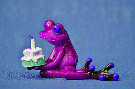 З днем народження, день народження, жаба, привітання, Вітальна листівка, Смішний, барвистий