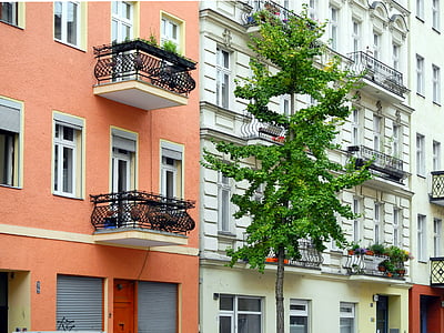 Berlin, moabit, modal, Residence, rumah kota, rumah petak rumah, jalan