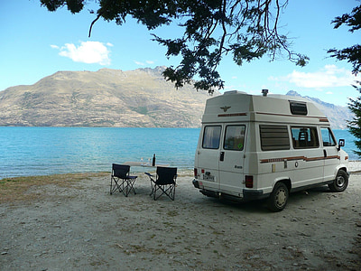 Holiday, Uusi-Seelanti, Van, lomat, Camping, matkustaa, ulkona