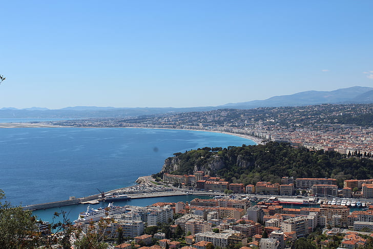 Nice, panoramique, méditerranéenne, Panorama, lumière, paysage, vacances
