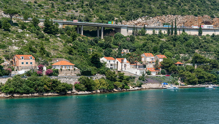 Croatie (Hrvatska), Dubrovnik, architecture, littoral, autoroute, voyage, mer