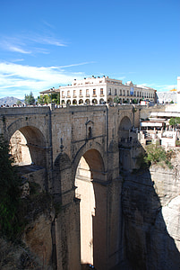 runde, Bridge, romerske, arkitektur, viadukten, Spania, Andalusia