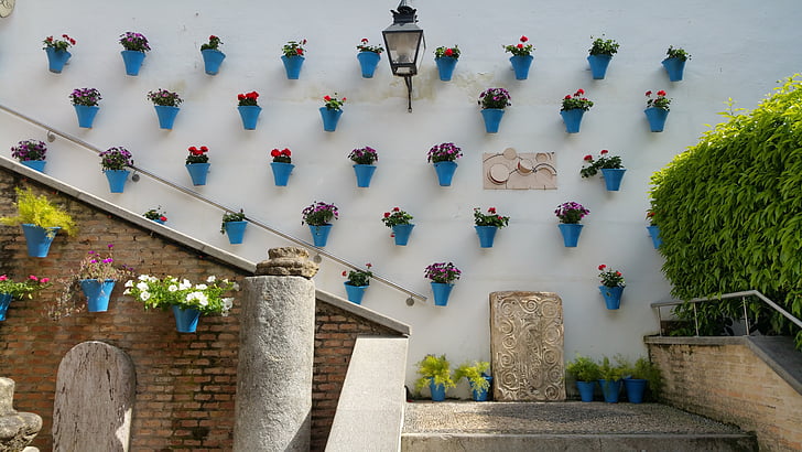 El zoco, dziedziniec, kwiaty, Artisan, Kordoba, Architektura
