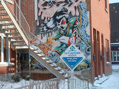 Graffiti, opprører, Montreal
