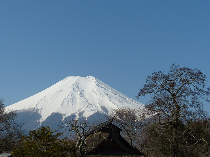 montagna di Fuji, Giappone, paesaggio, Asia, Viaggi, blu, natura