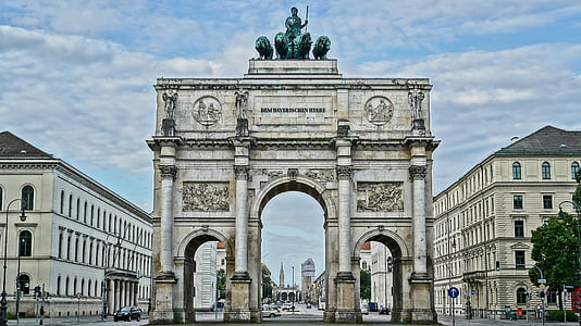 munich, siegestor, germany, building, architecture, europe, famous Place