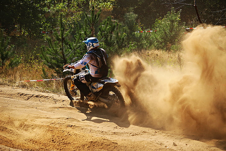 Motocross, enduro, piesok, prach, Motorsport, motocykel, kríž