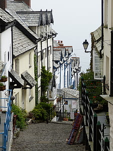 Cornwall, England, Village, Outlook, Storbritannien, turisme, stejle