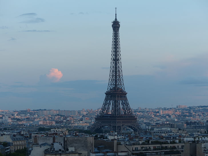 Parijs, Frankrijk, het platform, toren, stalen structuur, staal, Landmark