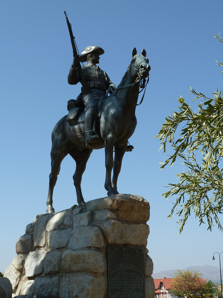 reiter, monument, namibia, horse, statue, history