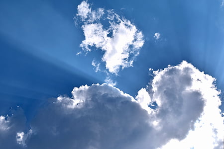 Sunce, nebo, oblaci, sunčevih zraka, plava, Vremenska prognoza, Nadmorska visina