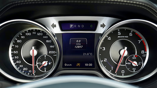 automobile, car, dashboard, gauge, odometer, speed, speedometer