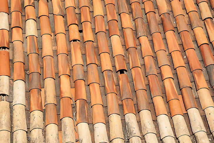 tegels, dakbedekking, terracotta