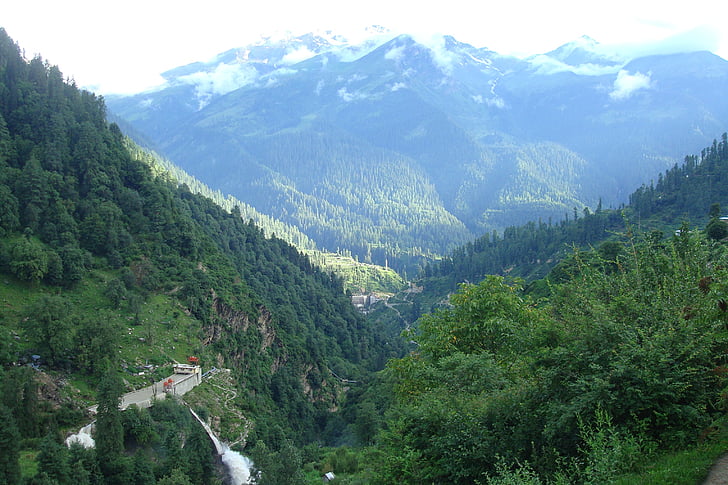 pegunungan, Lembah, India, pemandangan, alam, perjalanan, Kolam