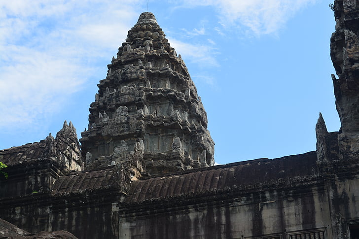 Angkor wat, Kambodja, arkitektur, landmärke, ruin, buddhismen, tornet