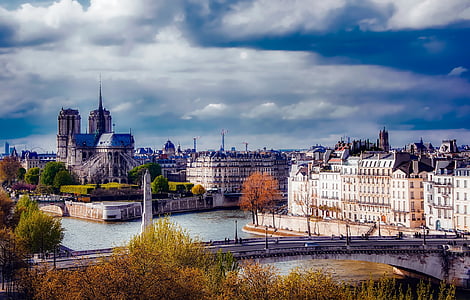 Paris, Frankrig, Notre dame, arkitektur, vartegn, historiske, City