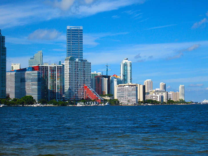 Miami, Centre ville, Floride, paysage urbain, Biscayne
