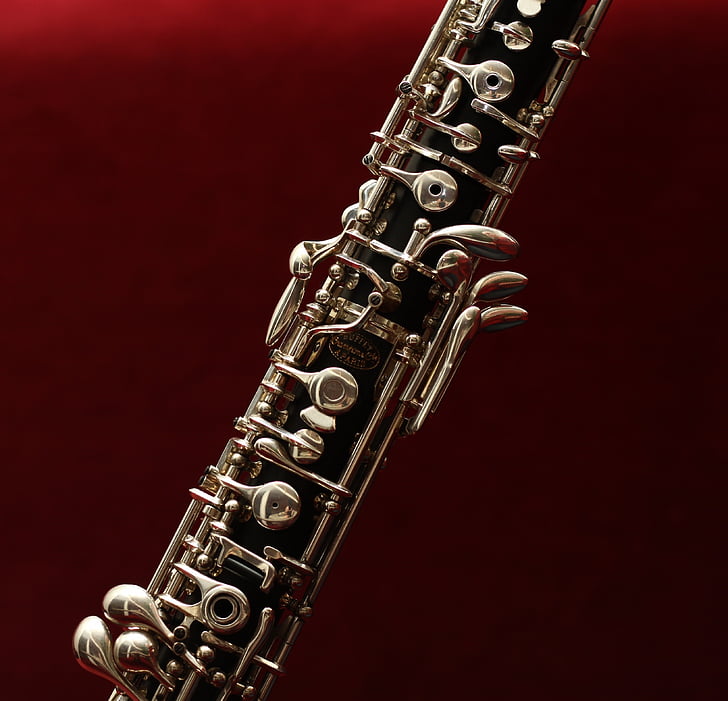 striebro, čierna, klarinet, hoboj, Hudba, nástroj, umenie