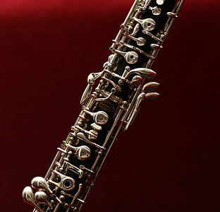 plata, negre, clarinet, oboè, música, eina, Art