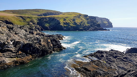 Calf of Man, cliff, cliffside, coast, daylight, island, nature