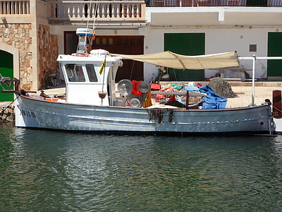 fiskebåt, hamn, Mallorca, Cala figuera, havet, fiske, Boot