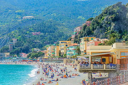 pobrežie Cinque terre, Taliansko, Beach, Amalfitánske pobrežie, scénické, Shoreline, pobrežie