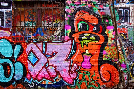 graffiti, wall painting, spray, art, hauswand, painting, sprayer