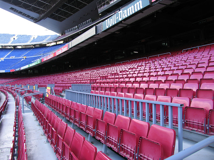 stadium, barcelona, grandstand, sit, football, rank, chairs