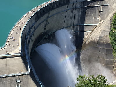 Japó, Nagano, krobe, Dam, l'aigua, electricitat, a l'exterior