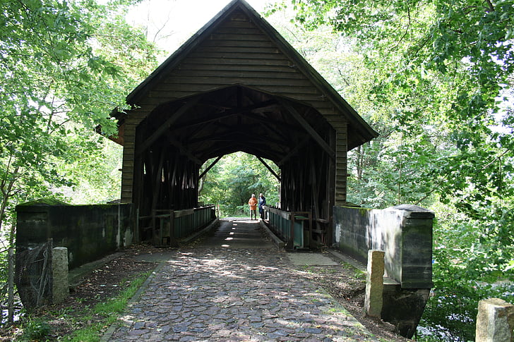 wooden bridge, müritz, historically
