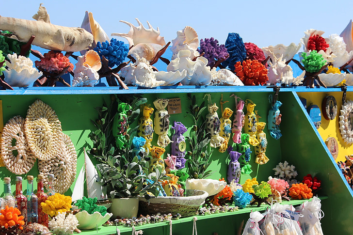 souvenirer, Grekiska, Medelhavet, marknaden
